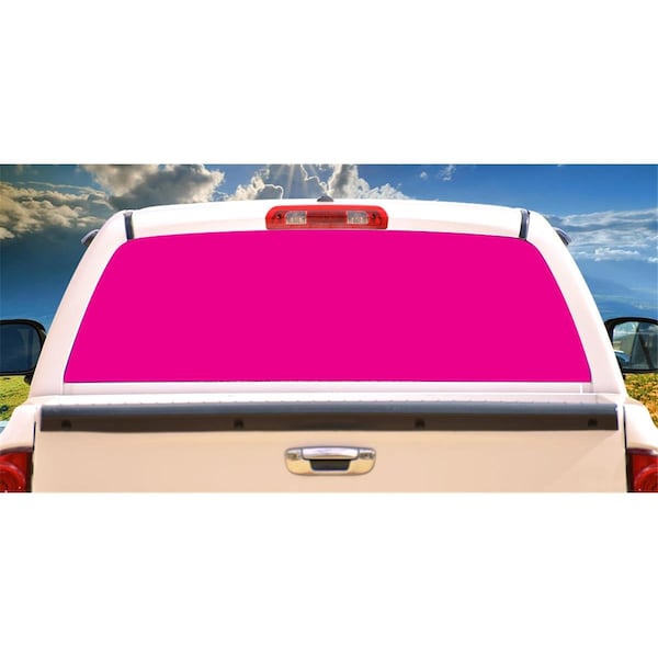 Entretenimiento Hot Pink Rear Window Graphic Truck View Thru Vinyl Back Decal EN3257135 - main